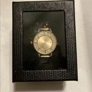 White Diamond Gold Watch